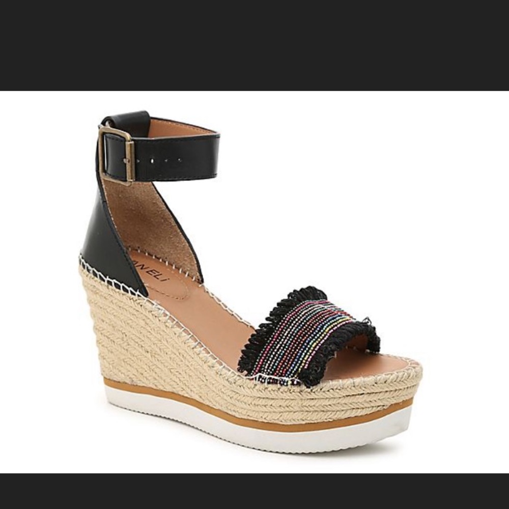 Vaneli Rainbow-Beaded Wedges